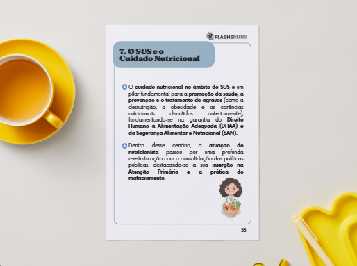 Exemplo de flashcard de Nutrição em Saúde Coletiva