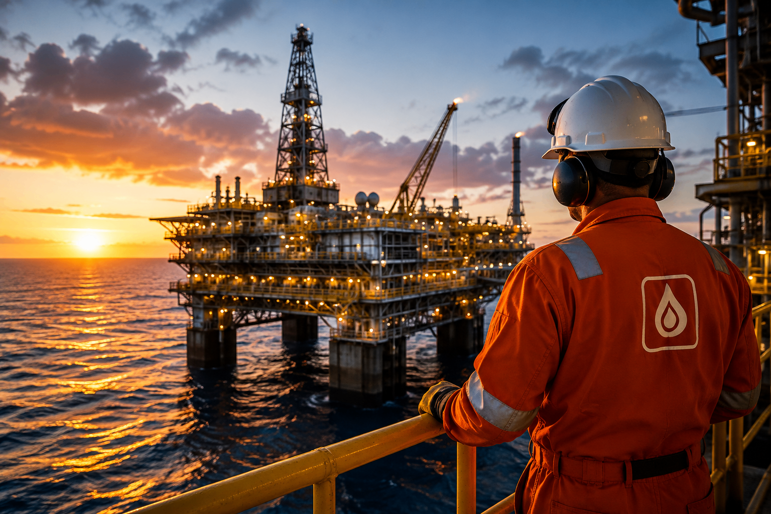 Foto real do instrutor Rafael Cruz em ambiente offshore