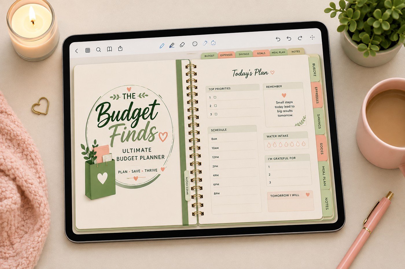 Clean financial planner interface screenshot