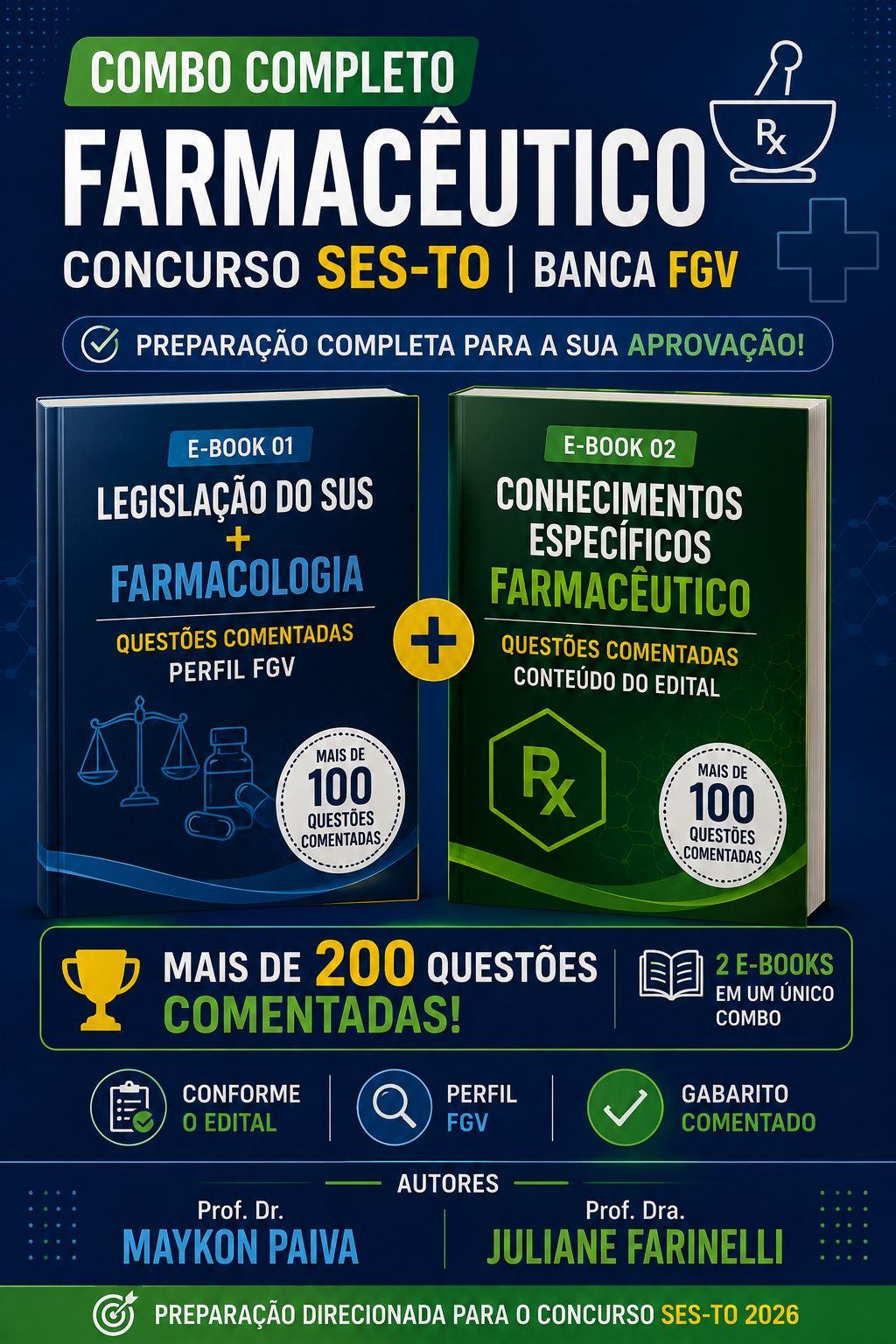 Ebook Combo Questões Comentadas FGV Conhecimentos Específicos