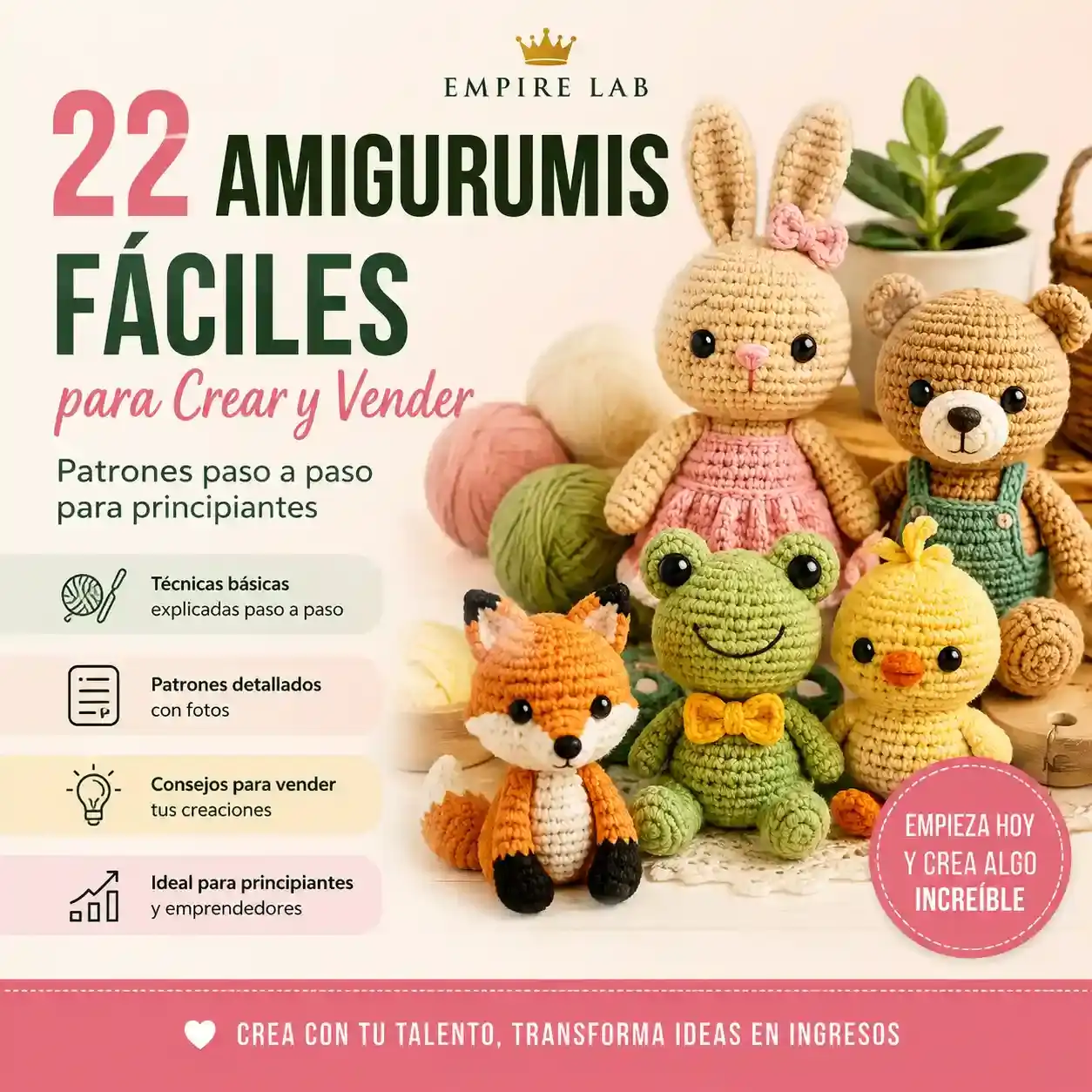 22 Amigurumis Fáciles para Crear y Vender