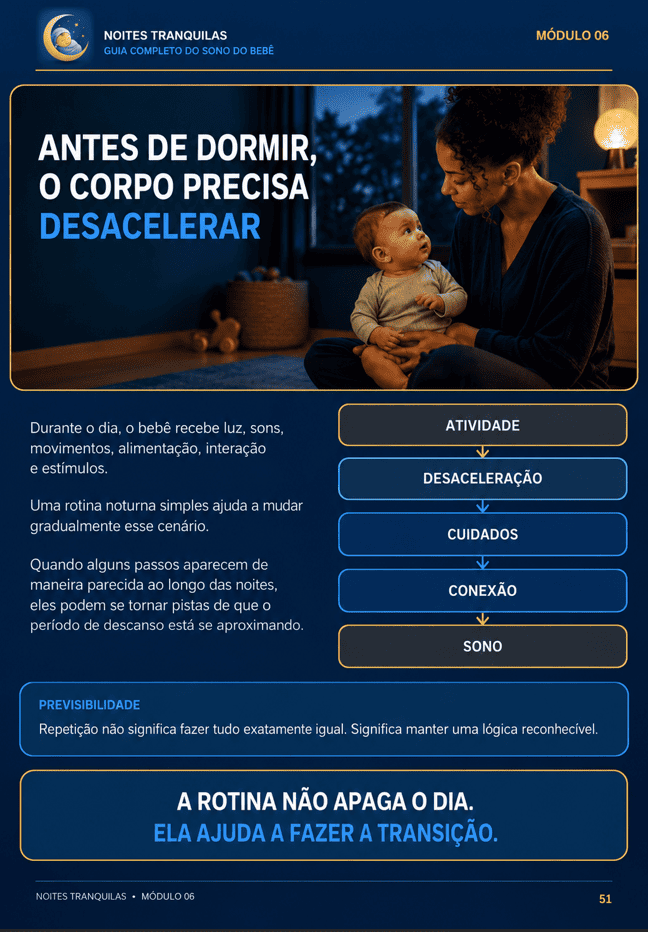 Antes de dormir, o corpo precisa desacelerar