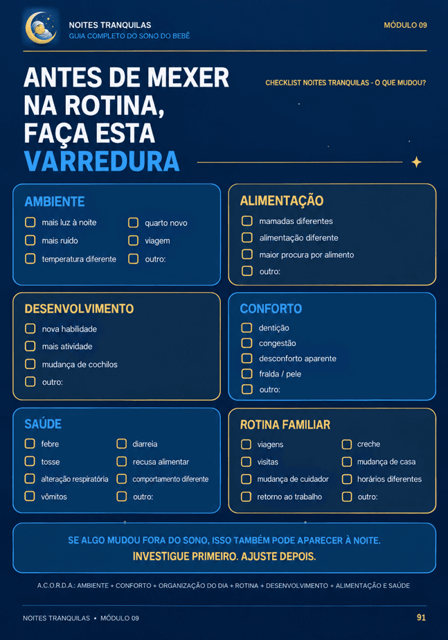Antes de mexer na rotina, faça esta varredura
