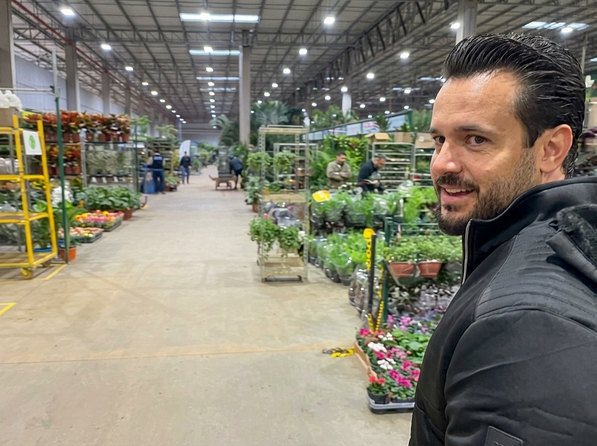Mercado de flores em Holambra