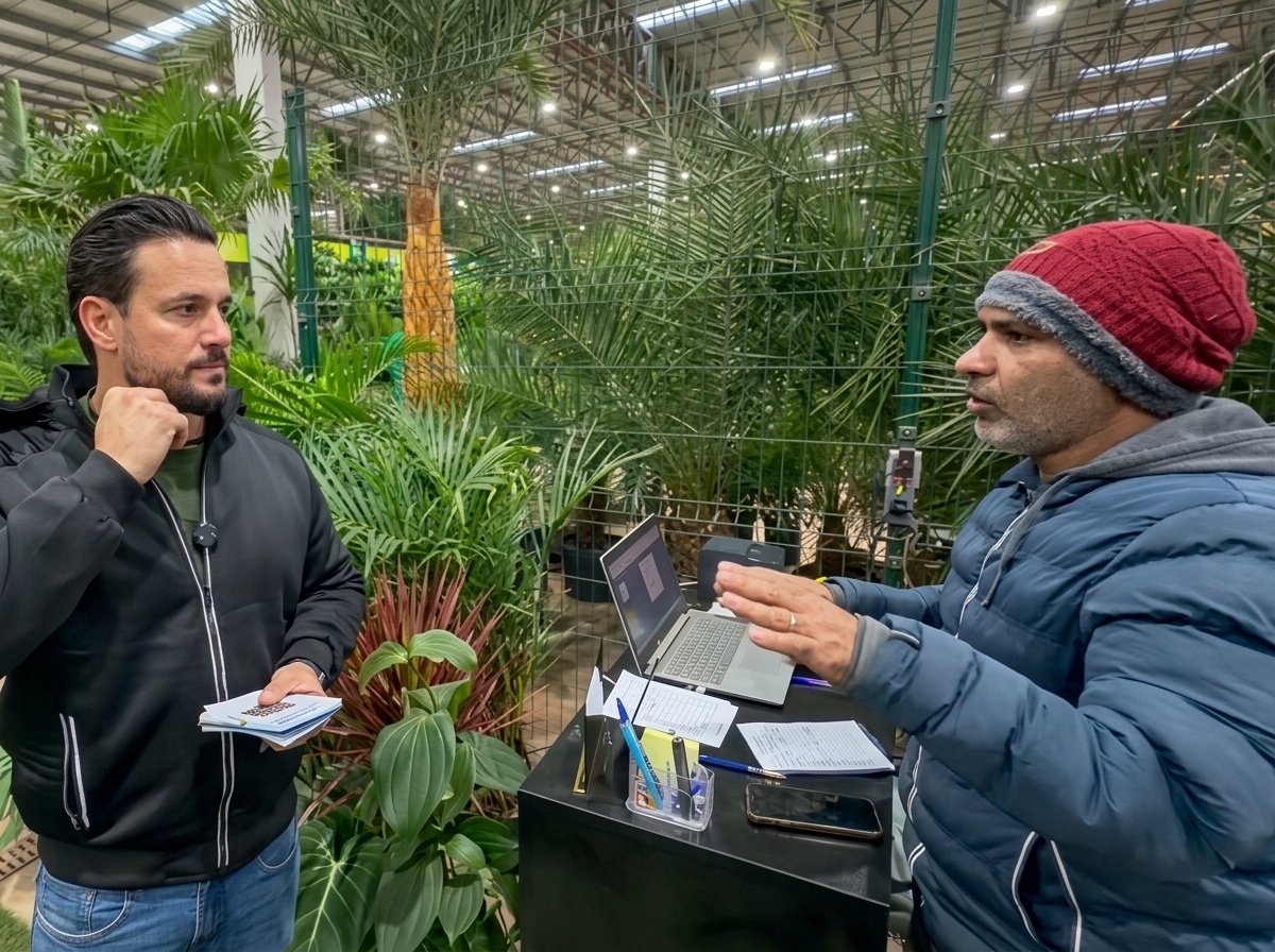 Inspecionando plantas