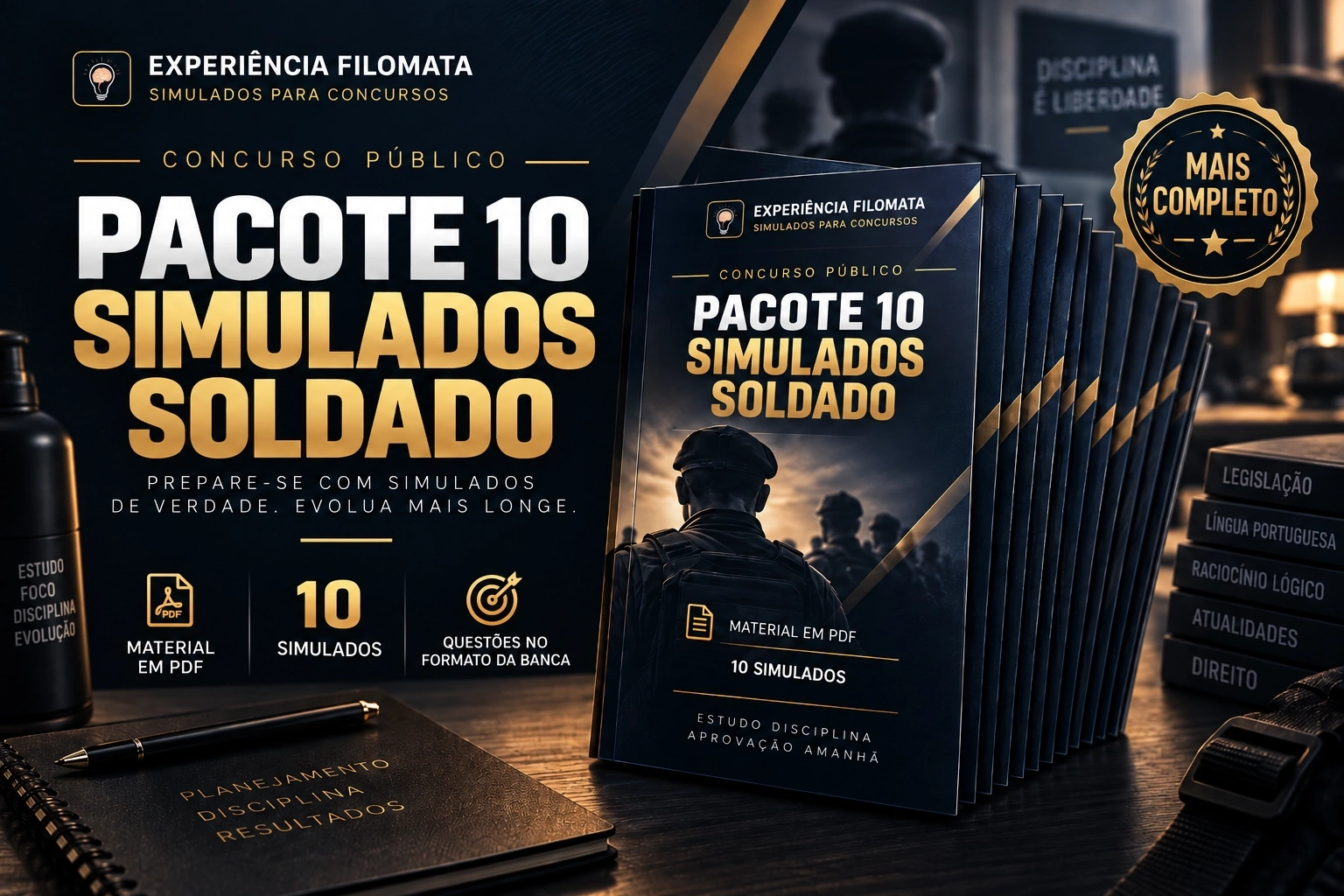 Pacote 10 Simulados Soldado PMBA