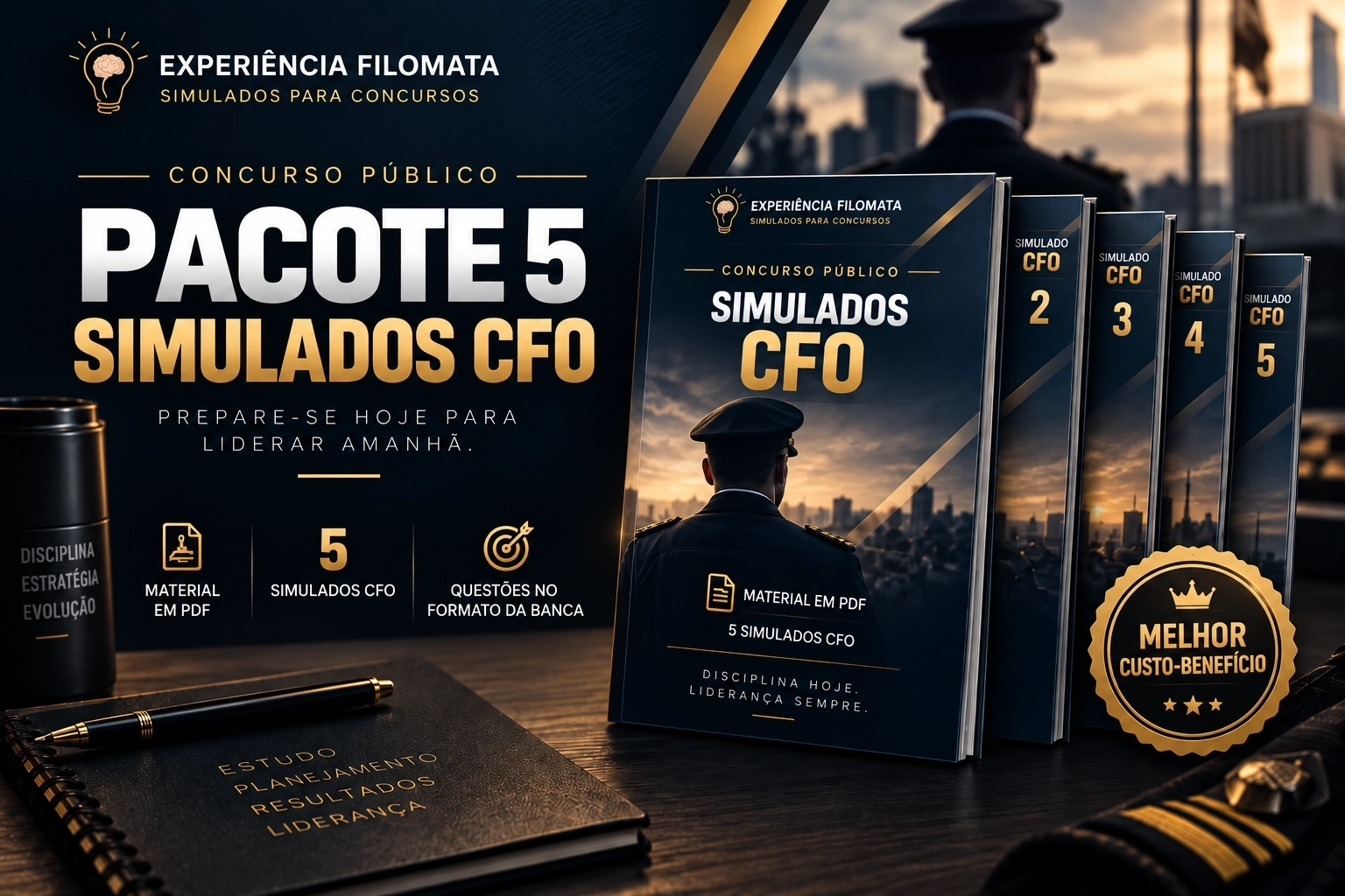 Pacote 5 Simulados CFO PMBA