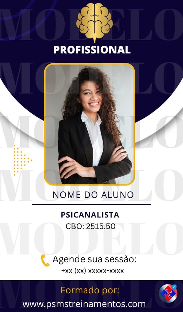 Modelo da Carteirinha Profissional