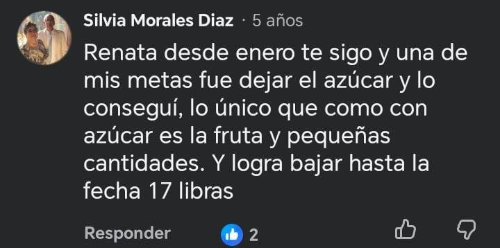 Testimonio real de Silvia Morales Diaz: sigue a Renata desde enero, dejó el azúcar y bajó 17 libras
