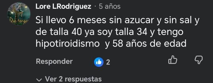 Testimonio real de Lore LRodriguez: 6 meses sin azúcar, bajó de talla 40 a talla 34