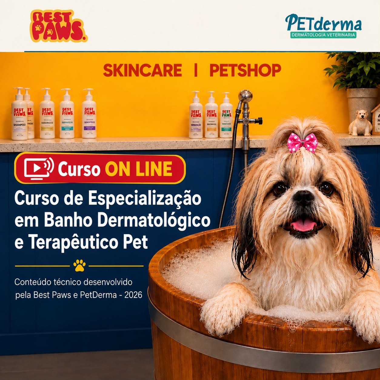 Curso de Especialização em Banho Dermatológico Pet