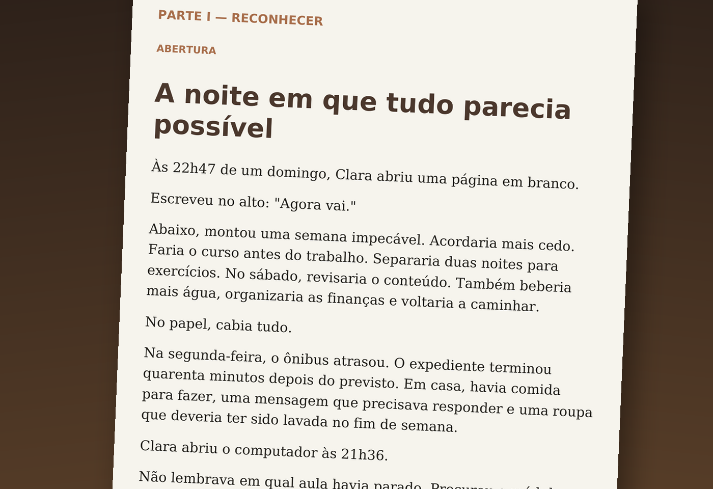 Página interna do guia