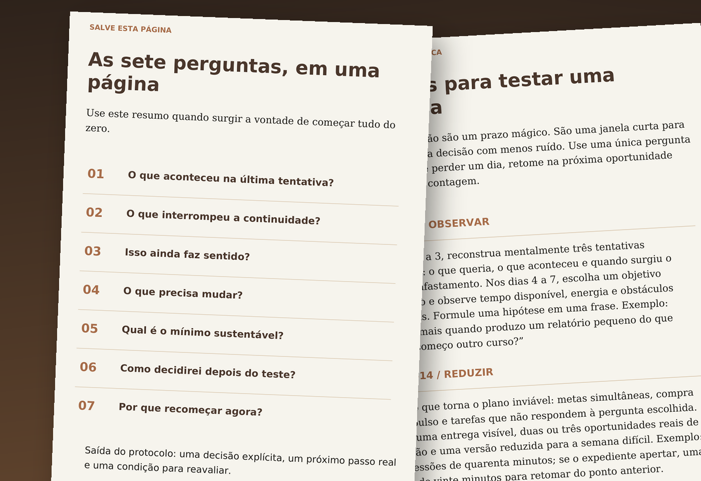 Protocolo e 7 perguntas