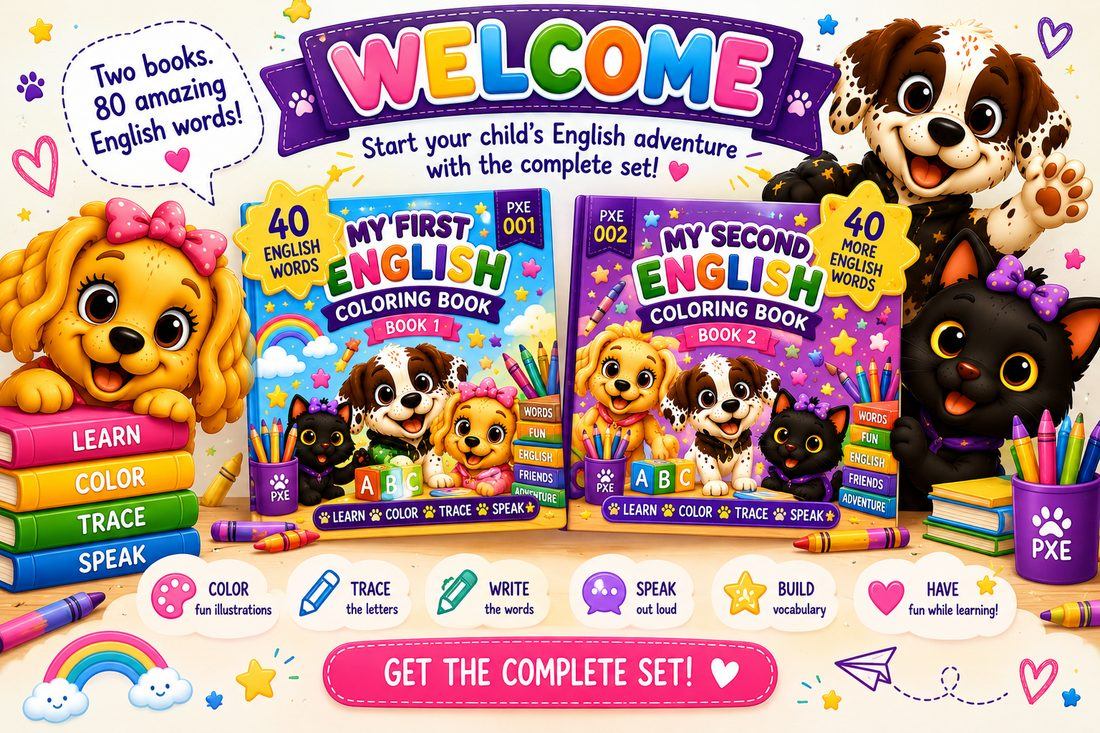 Capa do My First English Coloring Book