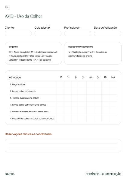 Fichas de coleta de dados