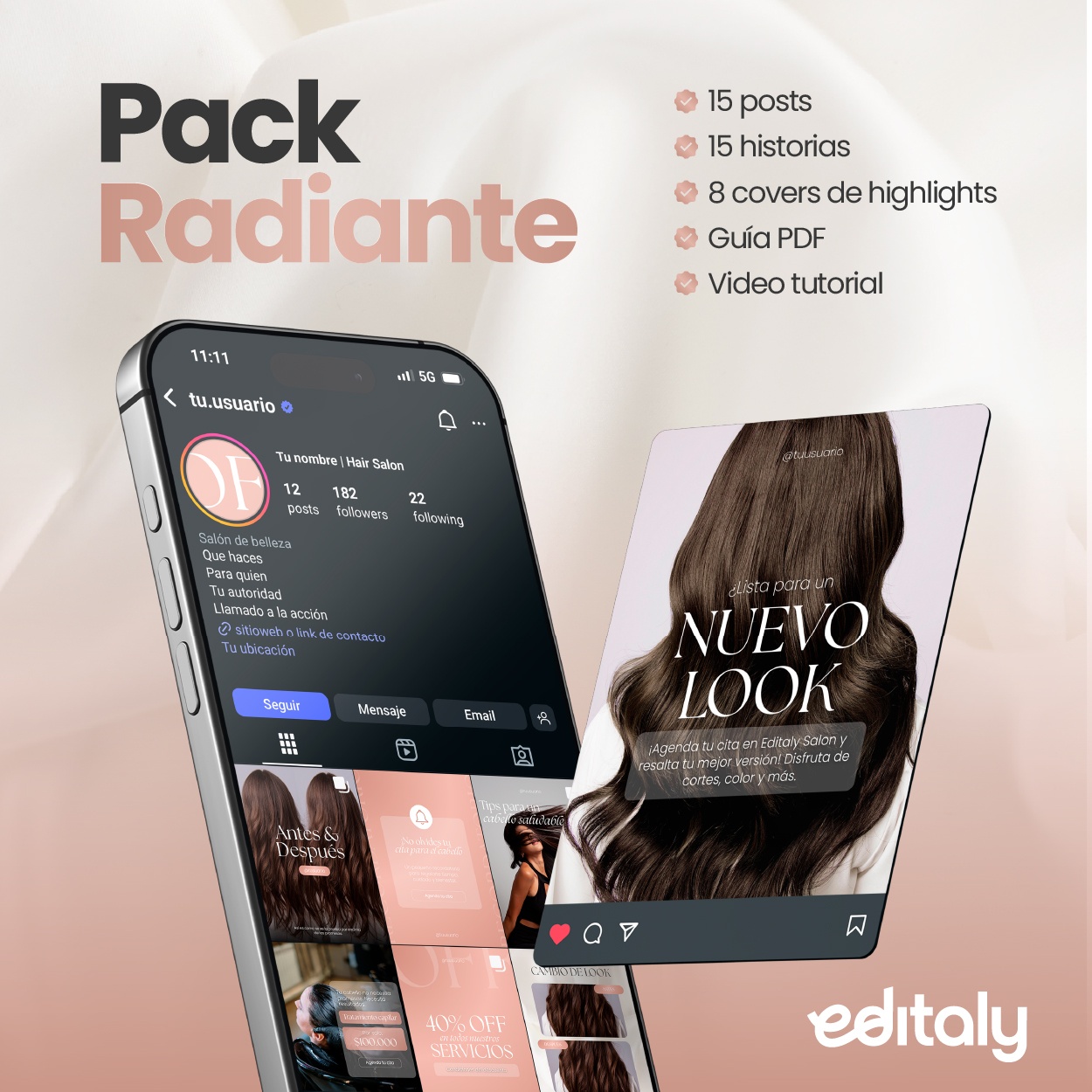 Pack Radiante - Plantillas Editables en Canva