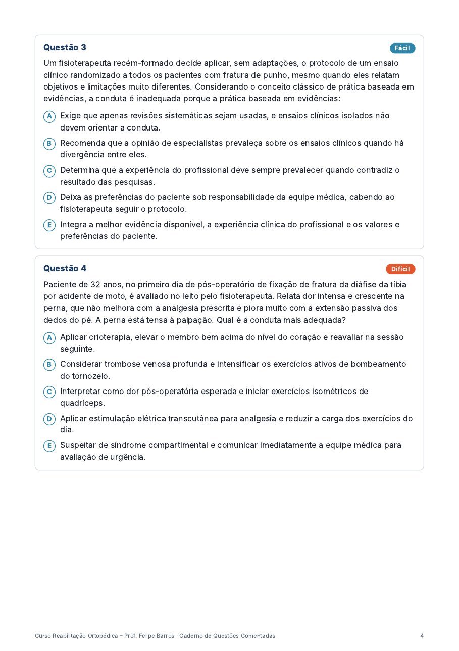 Amostra: Questões comentadas