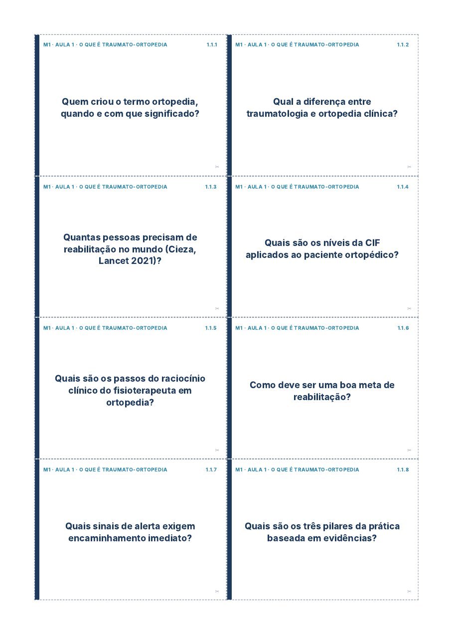 Amostra: Flashcards