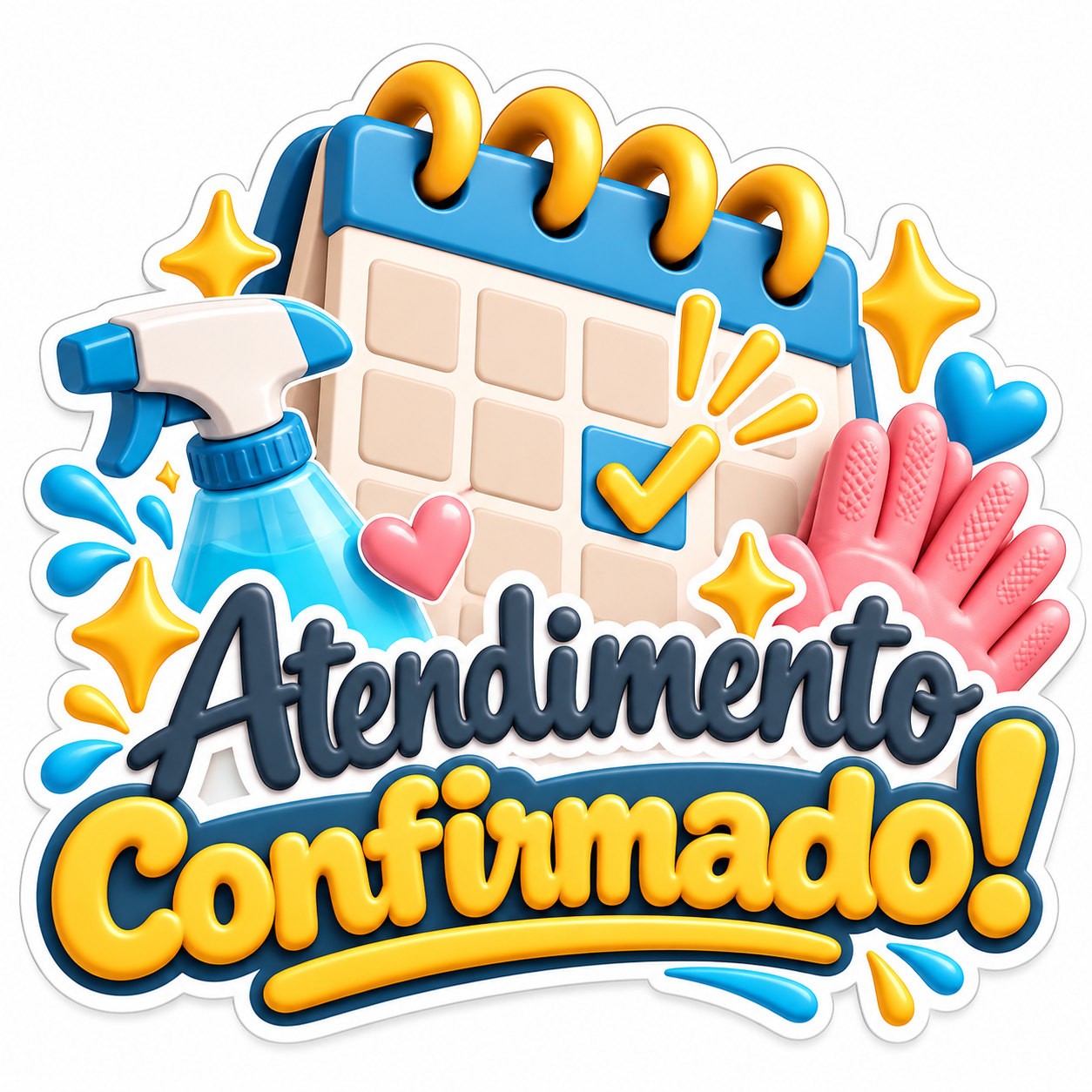 Atendimento confirmado figurinha