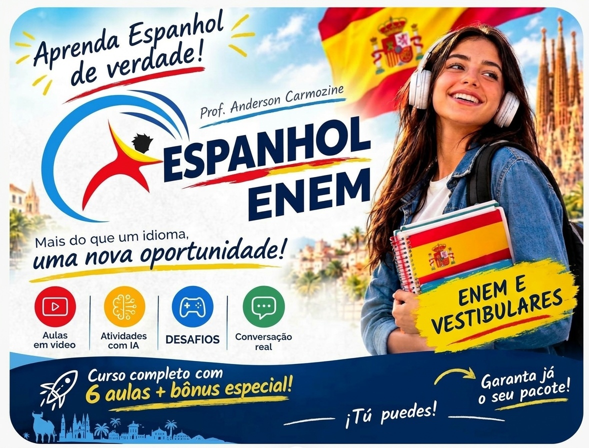Capa do Curso Espanhol para ENEM e Vestibulares