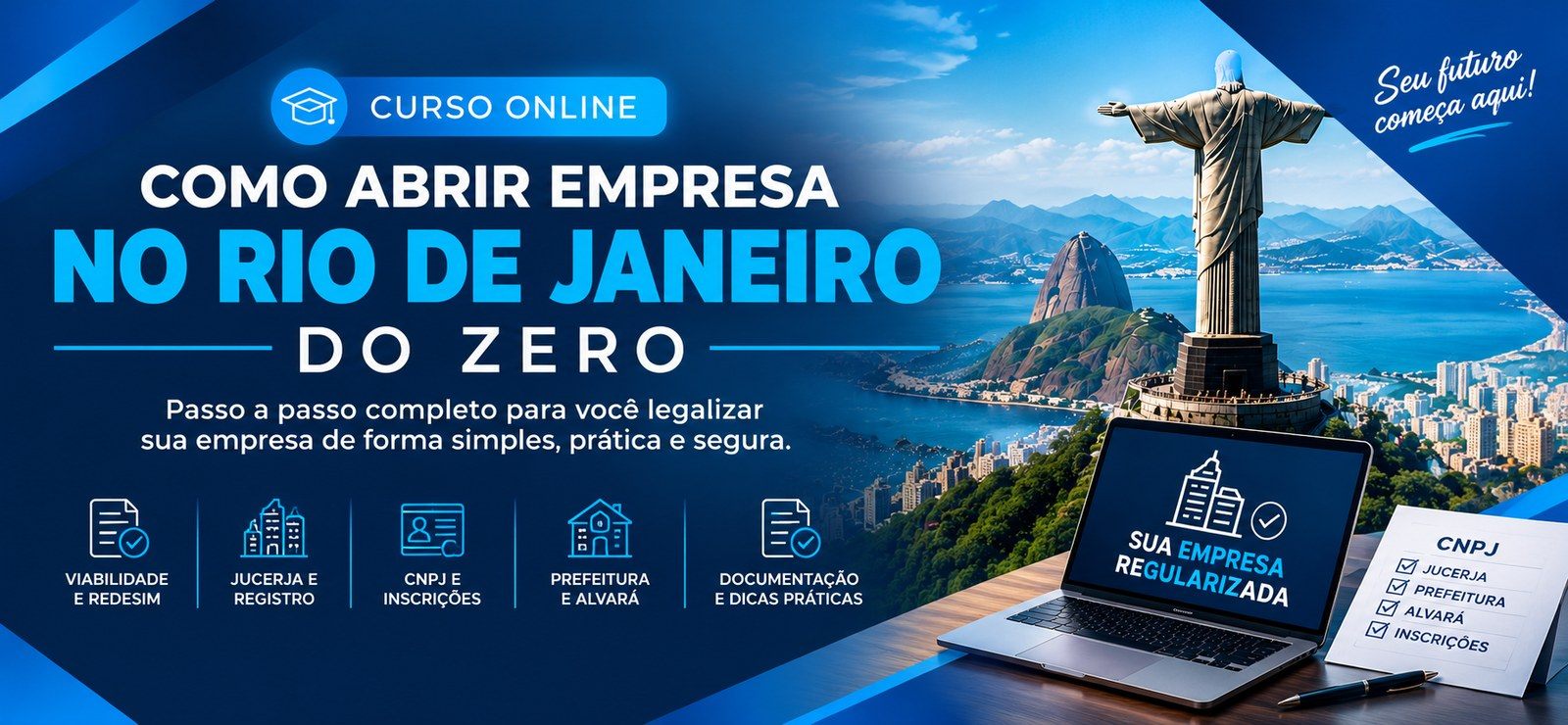 Capa do Curso Como Abrir Empresa no Rio de Janeiro do Zero