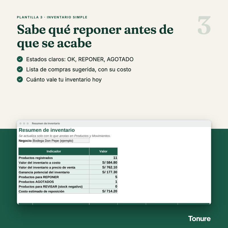 Plantilla Inventario simple