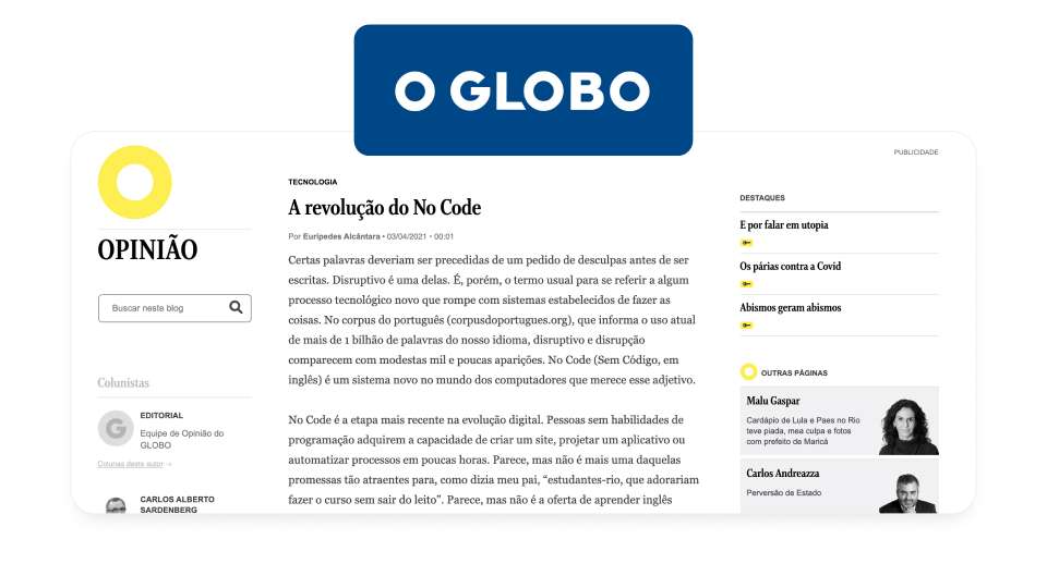 nocode no globo