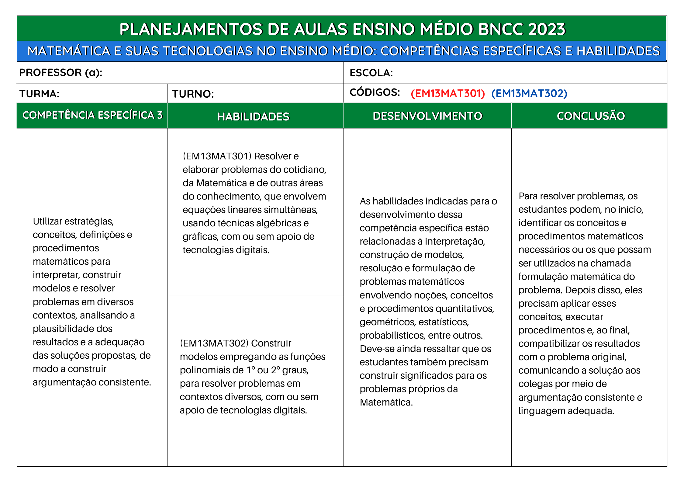 Planejamentos E Atividades Novo Ensino M dio 2023