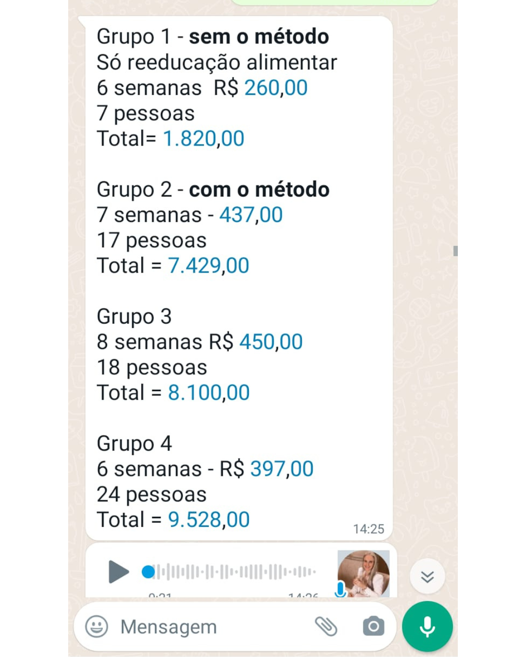 Depoimento de aluna
