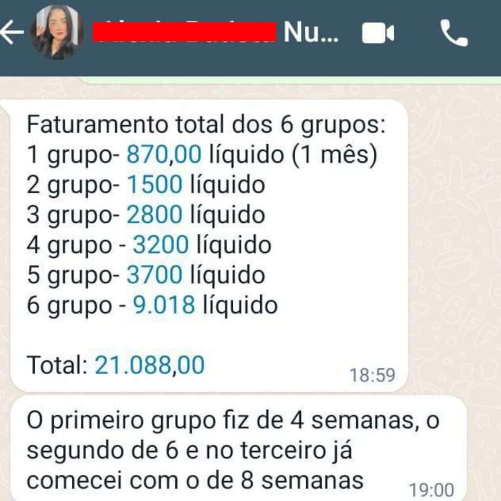 Depoimento de aluna