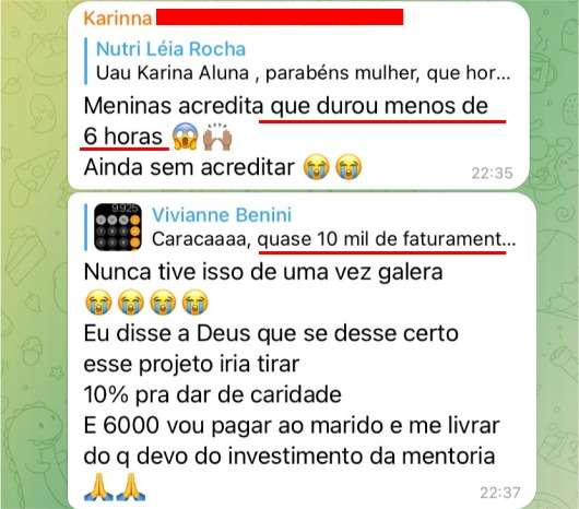 Depoimento de aluna