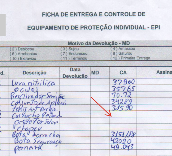 ficha de epi